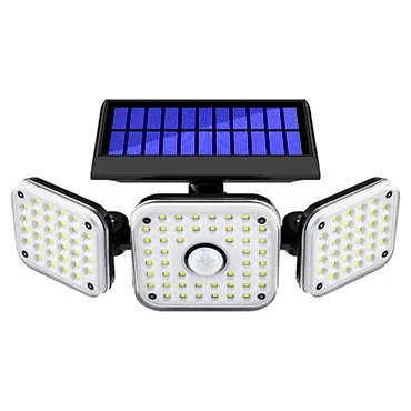 3head solar wall light