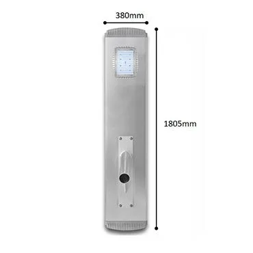 DIMENSION NK-120W ALL IN ONE SOLAR STREET LIGHT