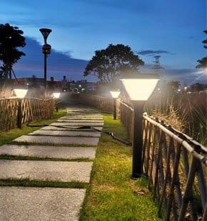 SLL007 solar pathway bollard light set