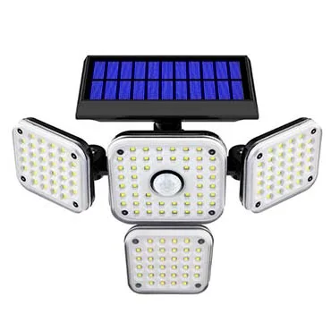four heads solar wall light