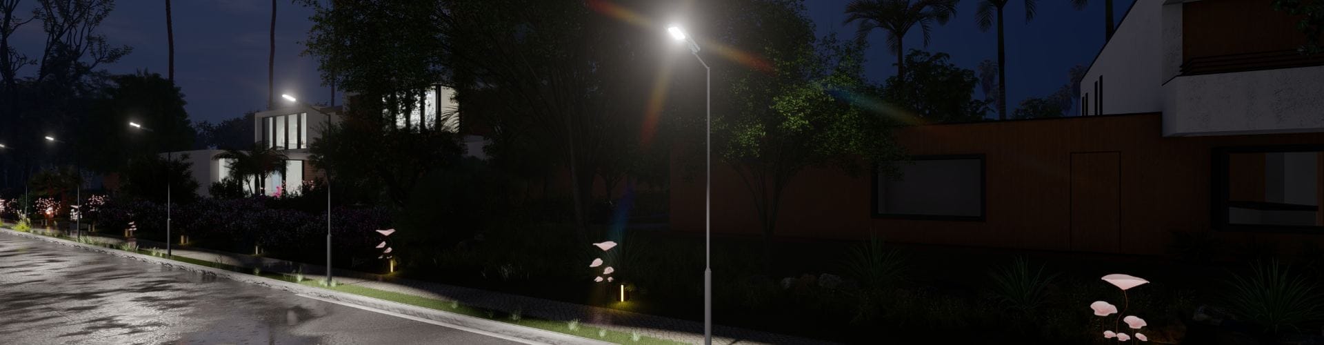 banner residential solar street light