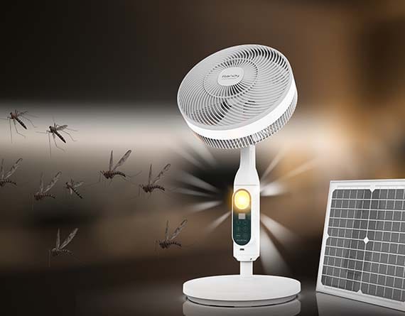 MJ-SF01 solar fan with Mosquito Repellent