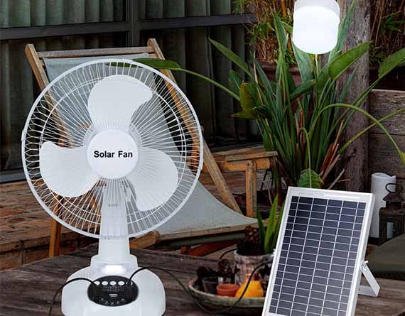 T9 solar fan with bluetooth speaker