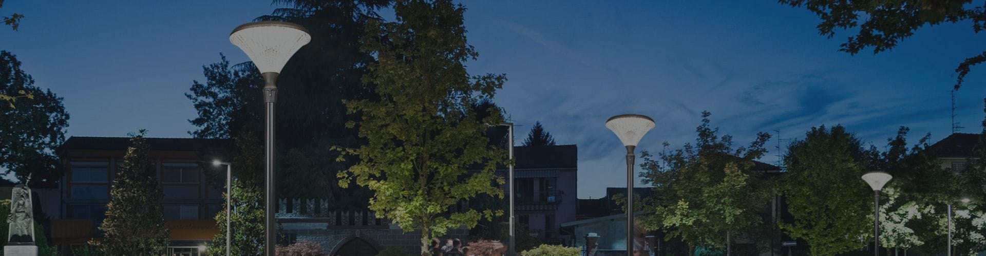 banner- solar courtyard light