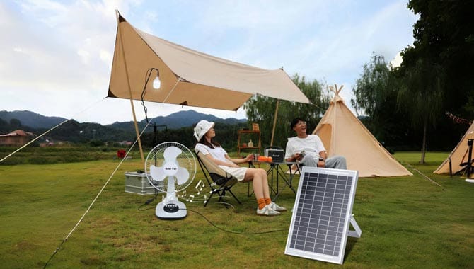feature Outdoor solar fan