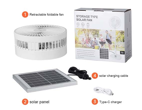 mj-sf06 solar powered fan