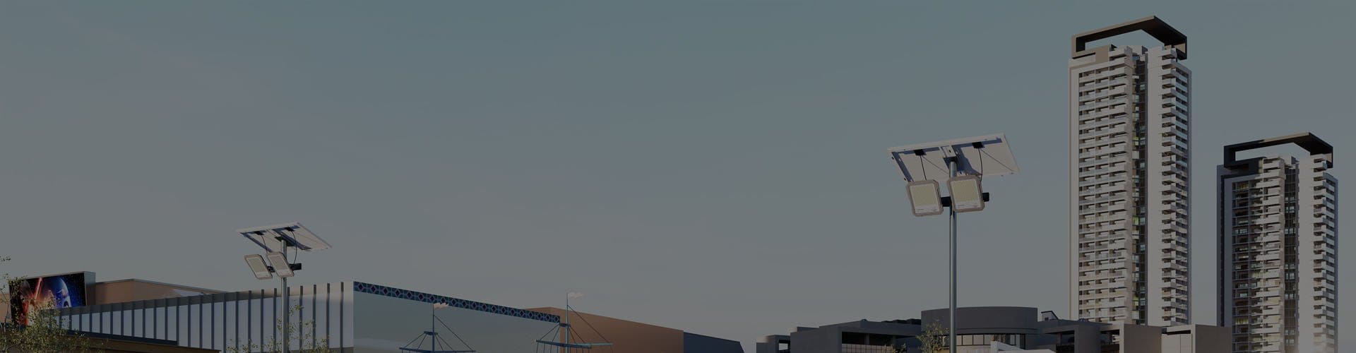 banner solar flood light with motion sensor