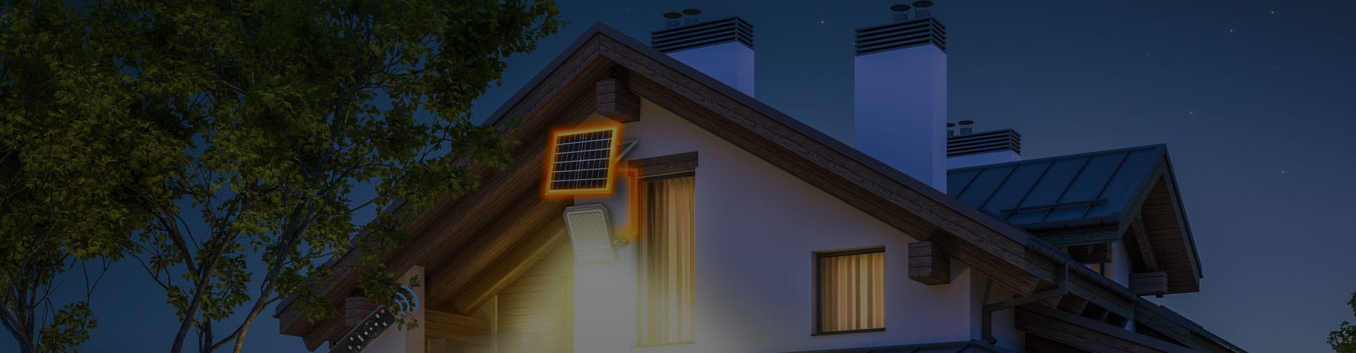banner solar motion flood light