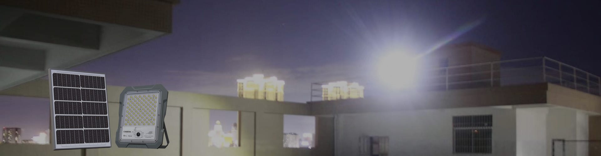 banner motion activated solar security light