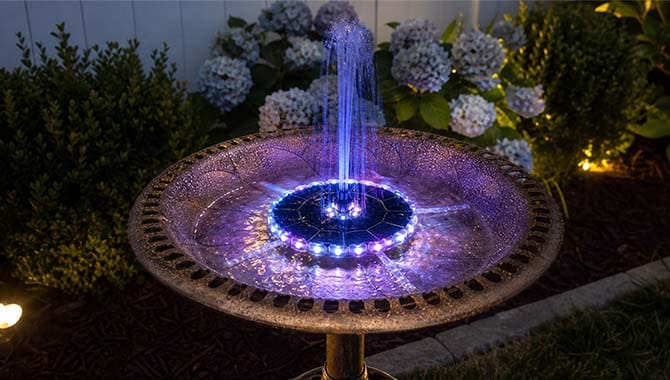 RGB solar fountain SP32D