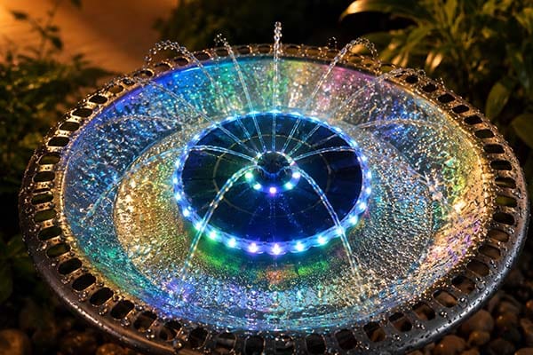 RGB solar water fountain SP32D