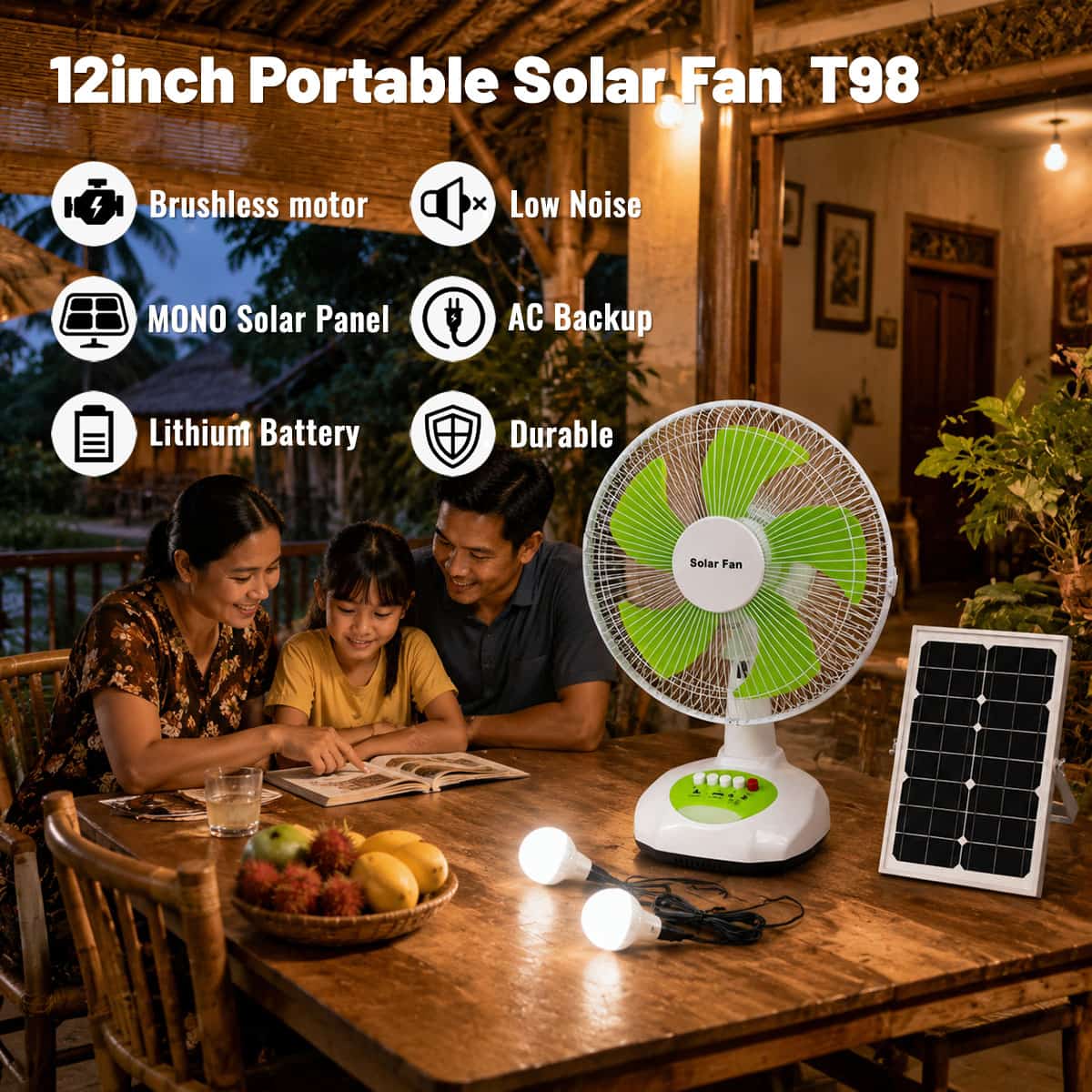 T98 Solar Fan