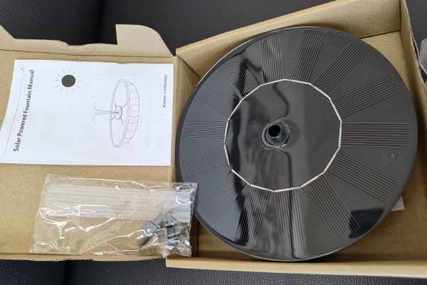 solar fountain AS10B packing