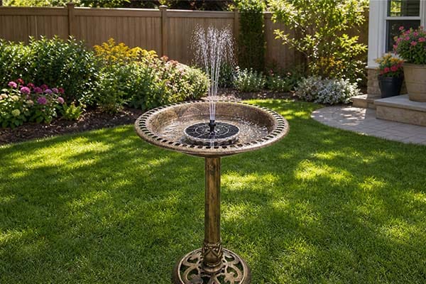solar fountain SP32D daytime