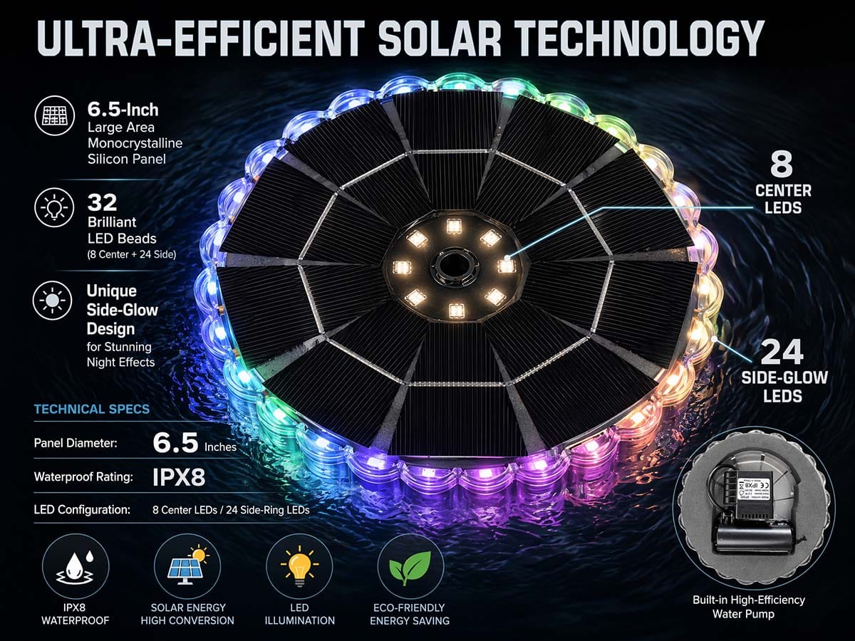 solar fountain SP32D details