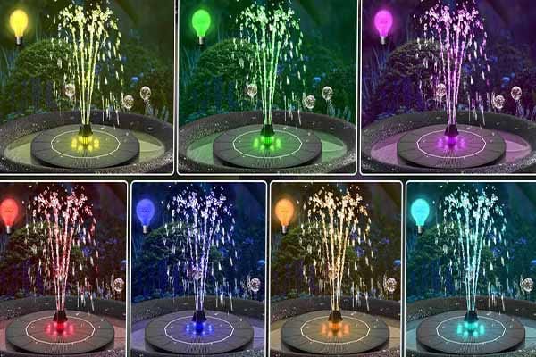 solar fountain SP33D colorful