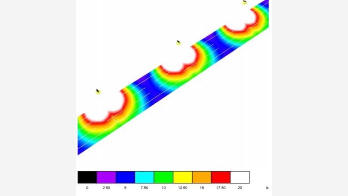 Solar street light DIALux photometric report example