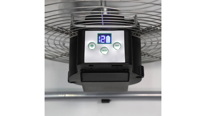 Close-up of 118F fan controls
