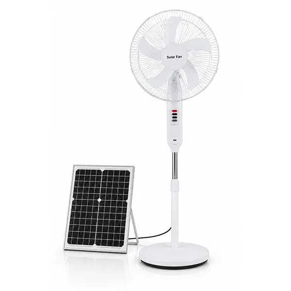 198 solar fan and supplied accessories on a white background