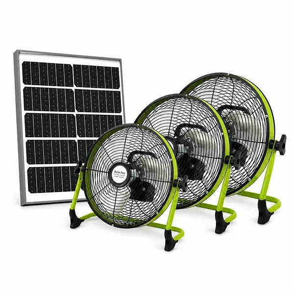 ZL-118 solar fan and supplied accessories on a white background