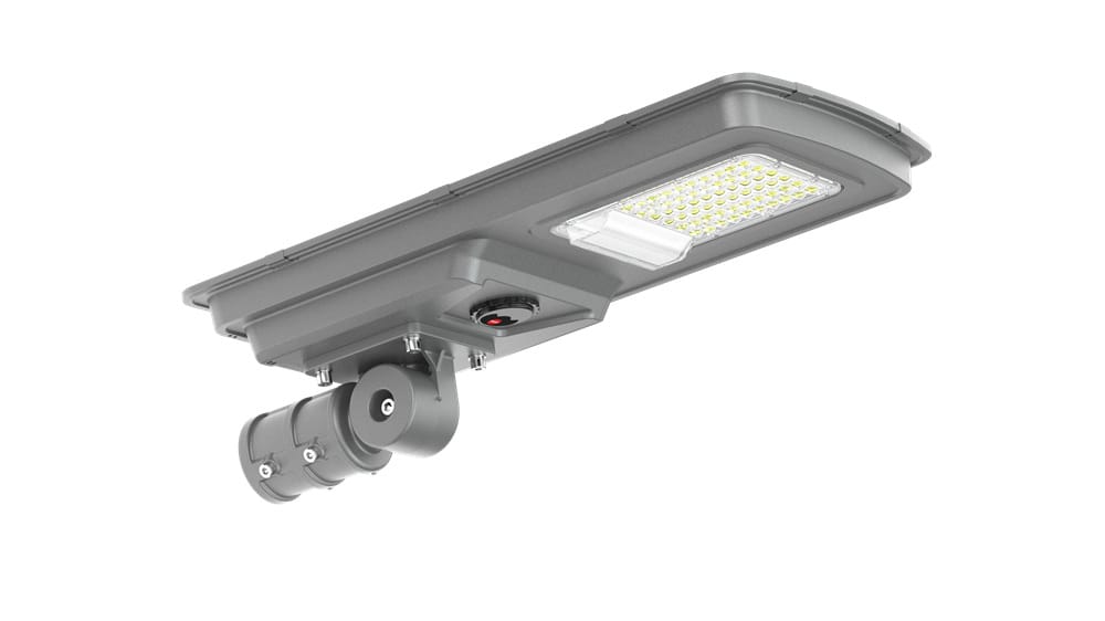 QH01 optical-lens solar street light with mounting bracket